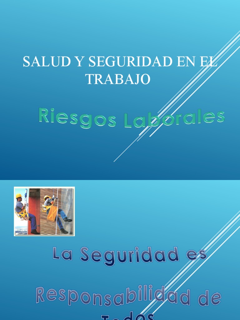 Salud y Seguridad en el Trabajo | PDF | Seguridad y salud ocupacional ...