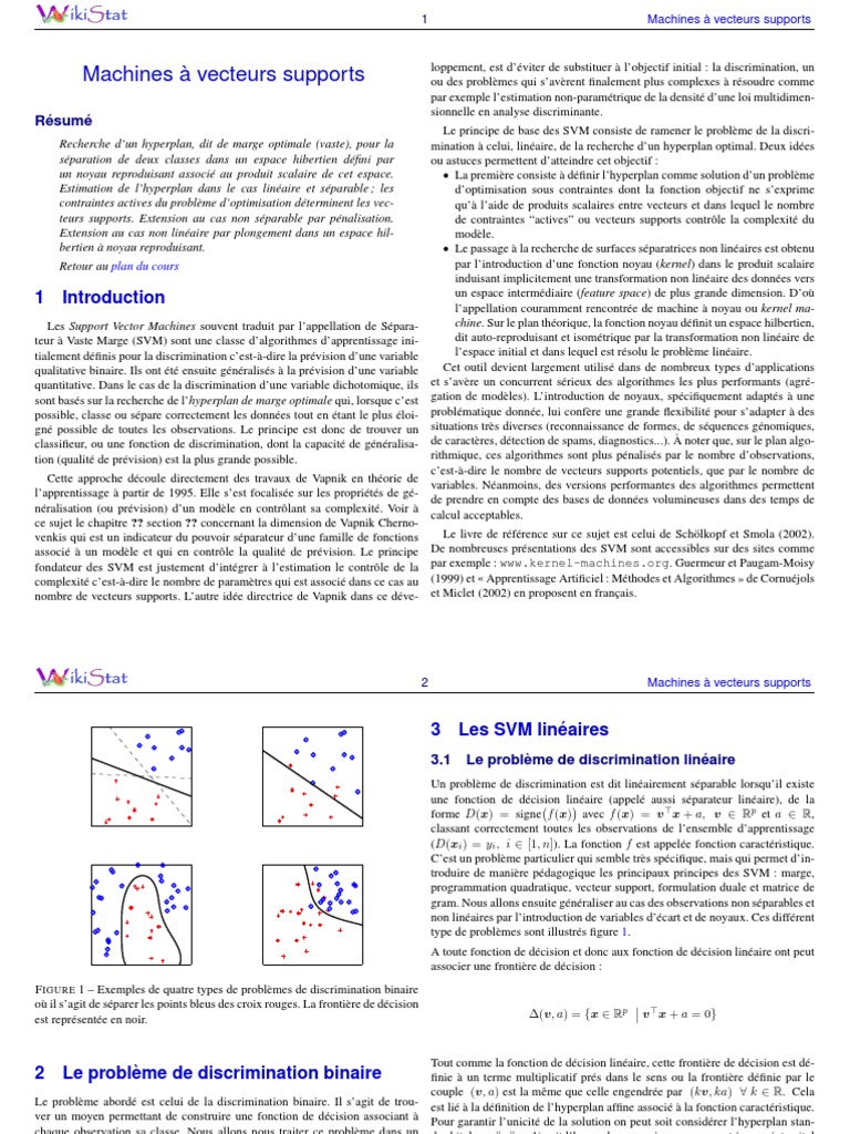 ST M App SVM | PDF | Machine à vecteurs de support | Algorithmes