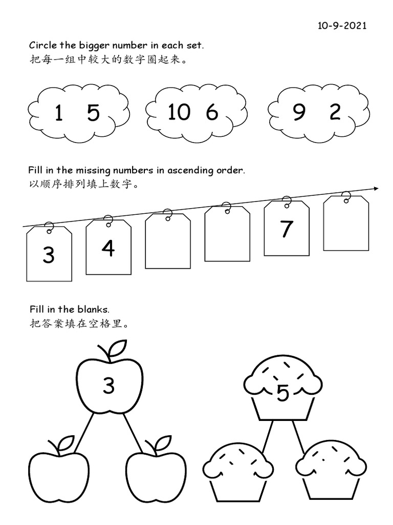 Pre K Math Worksheet | PDF