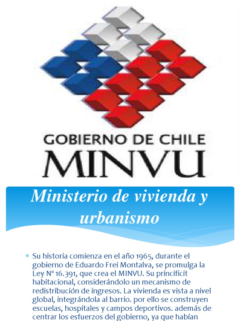 Historia y funciones del MINVU en Chile | PDF | Chile | Urbanismo