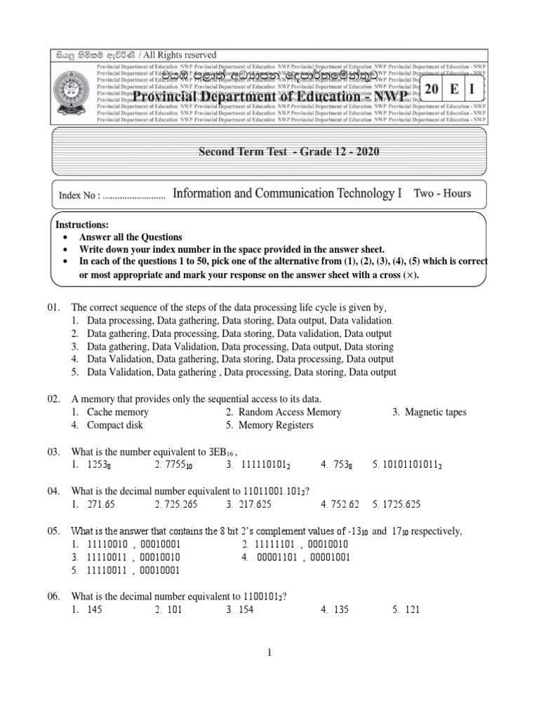 grade-12-information-and-communication-technology-2nd-term-test-paper
