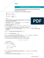 Intermediate Algebra Posttest