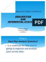 Plan Data Analysis Using Statistics