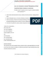 Limits To Sustained Energy Intake. XXX. Constraint or Restraint? Manipulations of Food