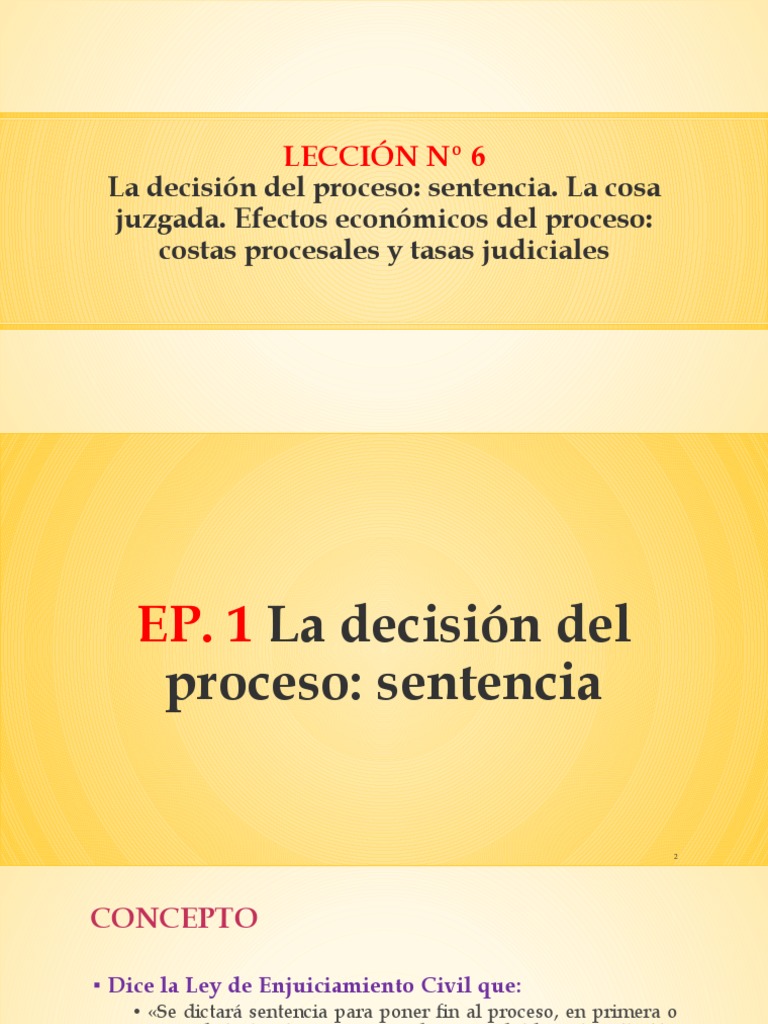 Estructura y efectos de la sentencia civil | PDF | Sentencia (ley ...