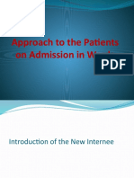 Approach To The Patients On Admission in Wards