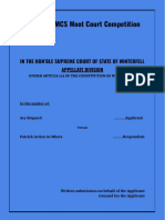 Applicant Cover Page