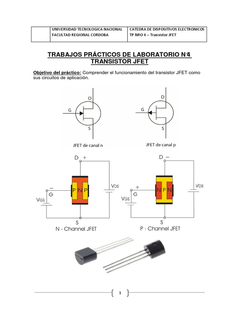 TP4 Transistor JFET PDF Transistor Electrónica