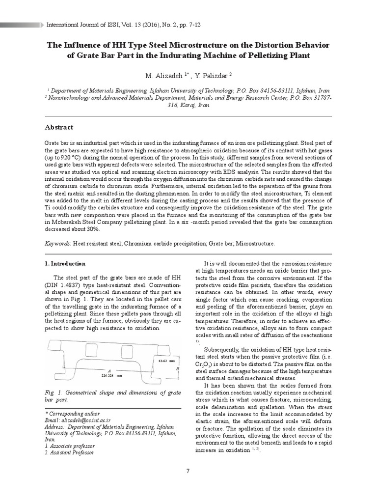 The Influence of HH Type Steel Microstructure On The Distortion ...