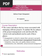 Software Project Management Chapter One