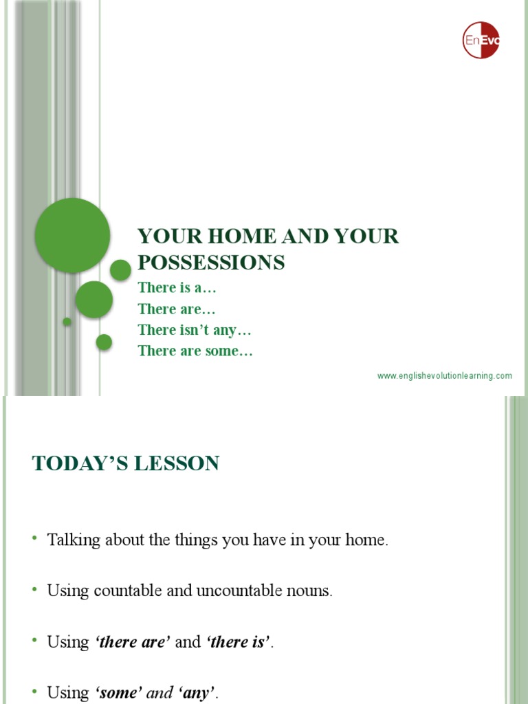 A1. Countable & Uncountable Nouns House & Home There Is Are Some Any PDF Plural Noun