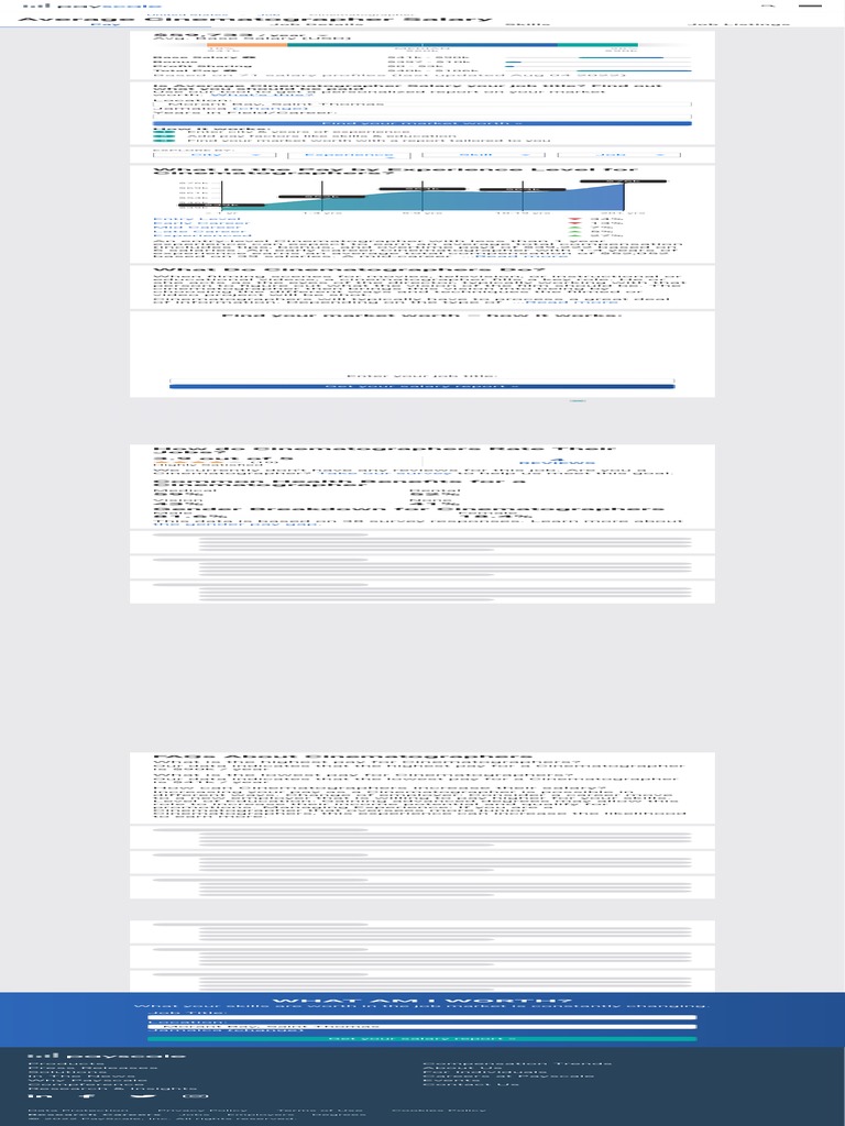 Cinematographer Salary PayScale | PDF | Salary | Business