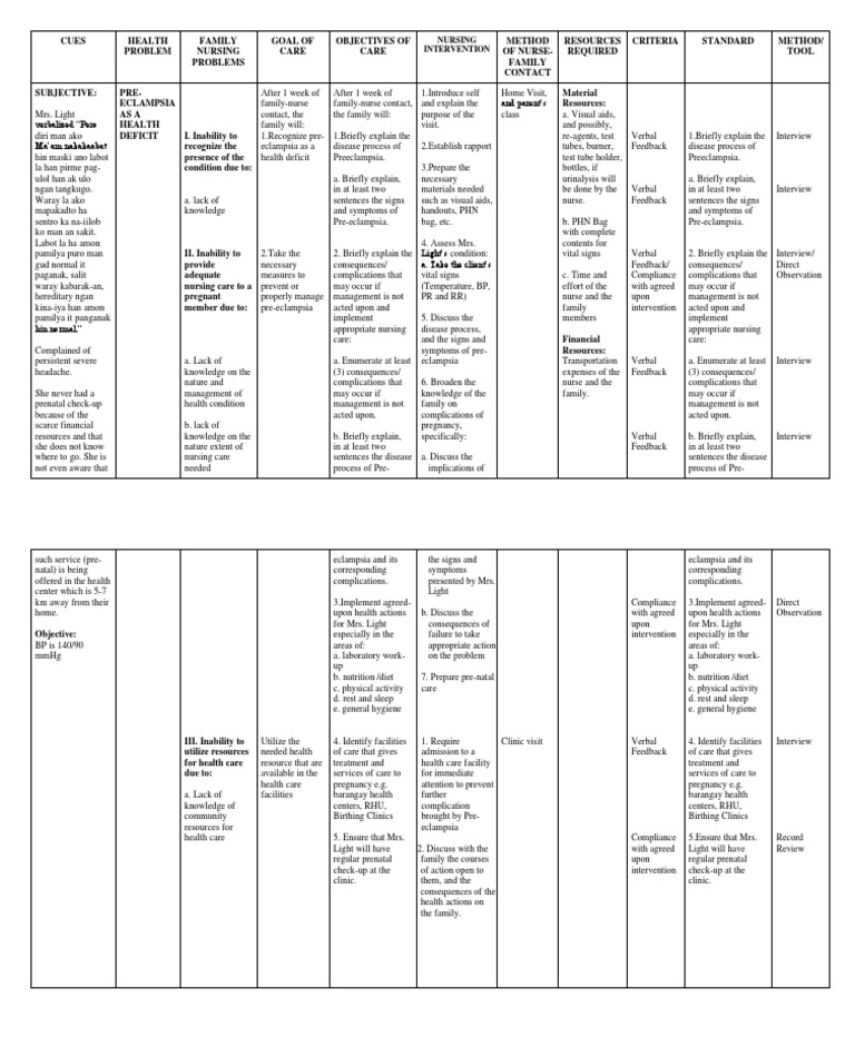 GROUP H FNCPHealthProblem Preeclampsia PDF Pregnancy Nursing