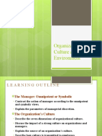 Organizational Culture and Environment