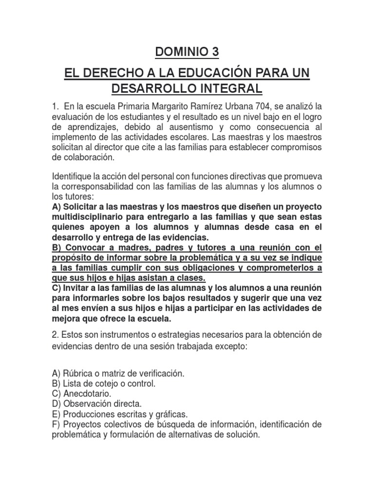 Dominio 3 Tema 7 Derecho A La Educación para Un Desarrollo Integral ...