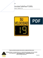 SafePace 100SL Radar Sign Product Specifications v2.11 (Spanish)