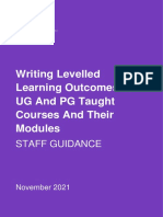 Writing Level Learning Outcomes Final 2021