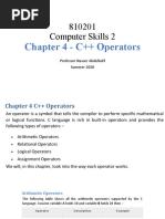 Chapter 4 Operators