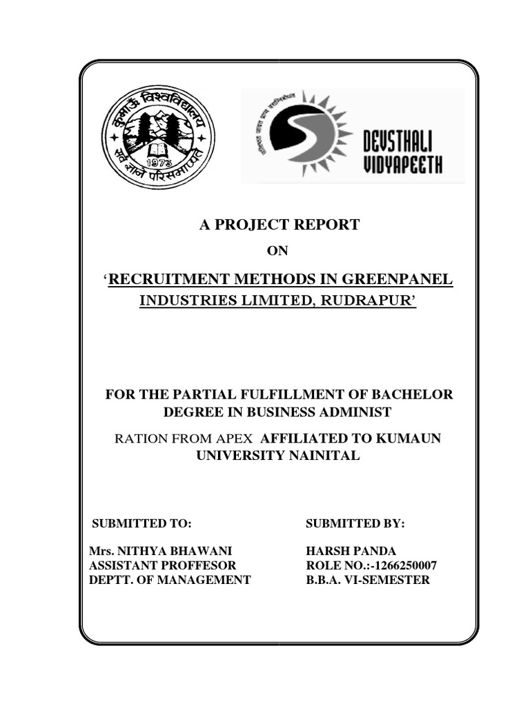 Deepak Project | PDF | Recruitment | Employment