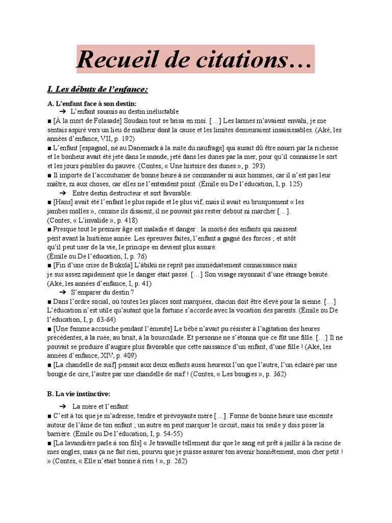 Recueil de Citations PDF