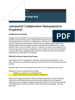 Automated Configuration Management in PeopleSoft
