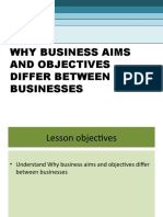 Why Business Aims and Objectives Changes As The Business Evolve