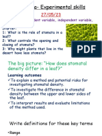 Stomata Experimental Skills