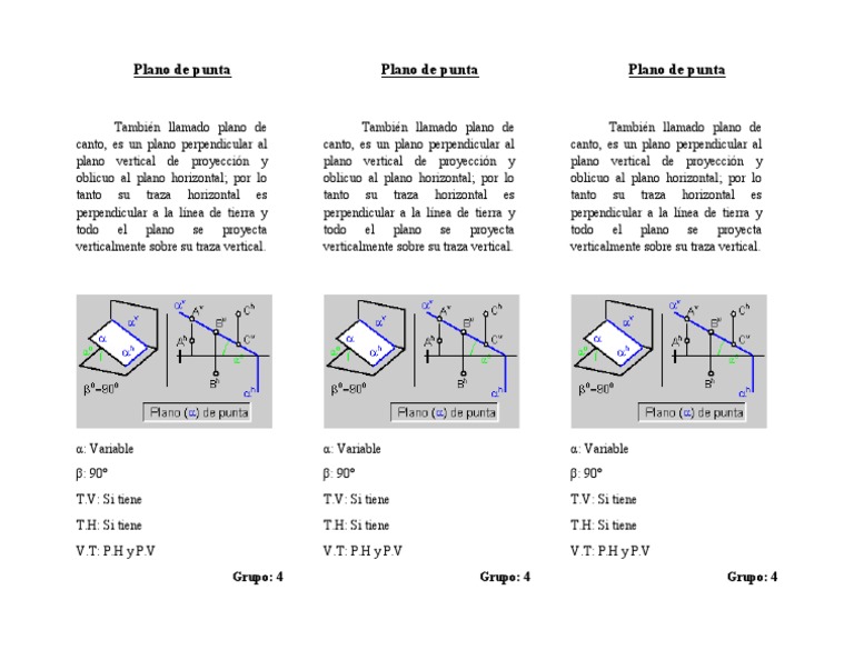 Plano de Punta en Geometría Descriptiva | PDF | Estudios de idiomas ...