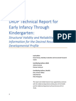 DRDP Technical Report For Early Infancy Through Kindergarten - 2022