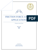 Felopateer Emad Talaat - Mechanics Research Paper - Friction Force and Its Applecations