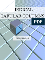 Medical Tablular Columns