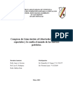 Congreso de Lima Inviste Al Libertador de Poderes Especiales y Le Confía El Mando de Las Fuerzas Patriotas