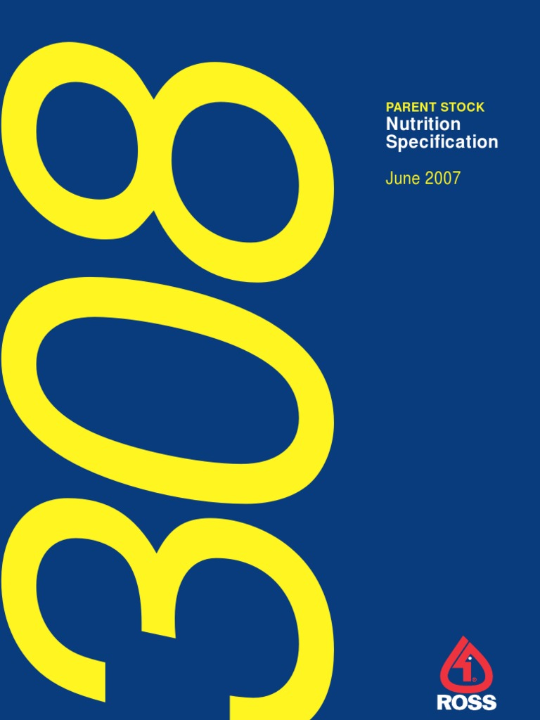 Ross 308 Parent Stock Nutrition Guide | PDF | Methionine | Magnesium