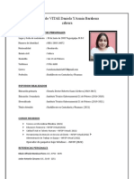 Currículo Vitae Daniela Yasmin Barahona Cabrera: Datos Personales