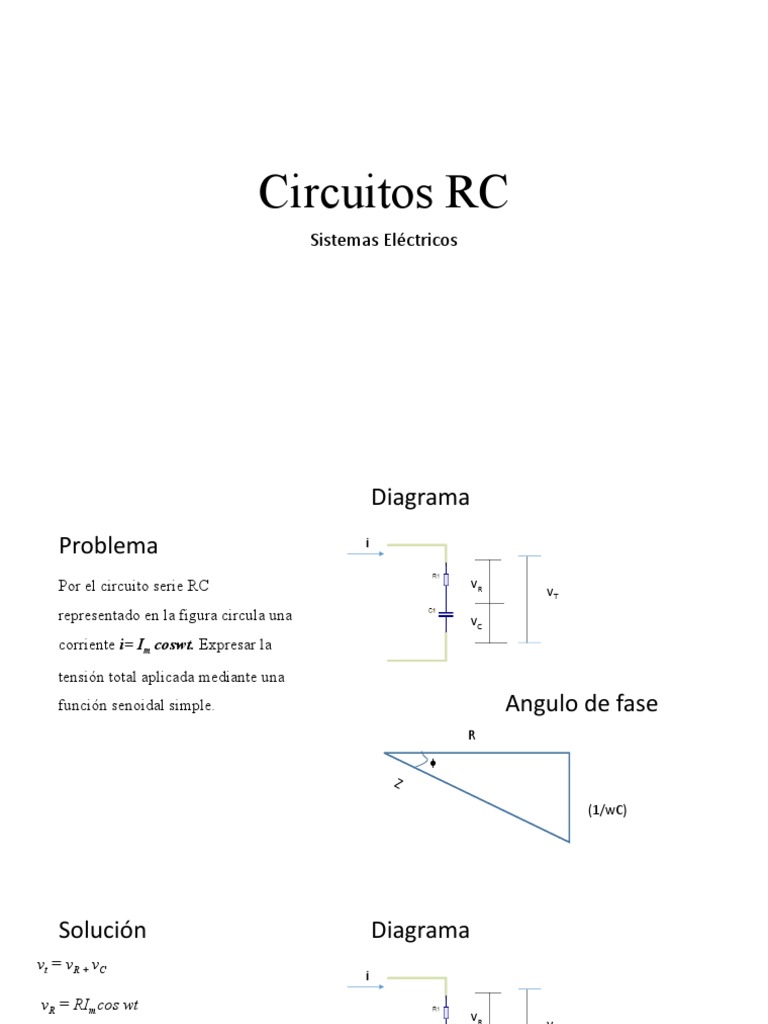 Circuito RC | PDF | Impedancia eléctrica | voltaje