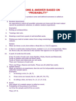 Question & Answer On Probability