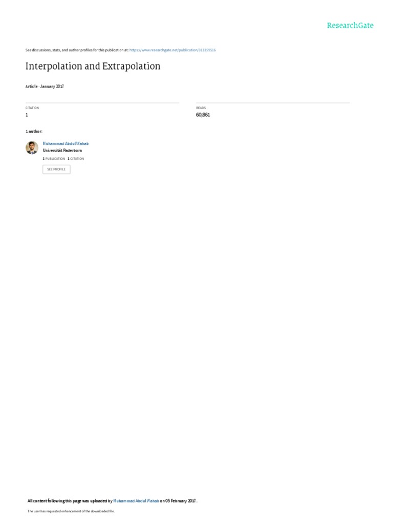 Interpolationand Extrapolation | PDF | Interpolation | Spline (Mathematics)