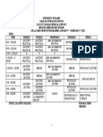 Provisional CBD Lecture Time Table 2021 - 2022 Session