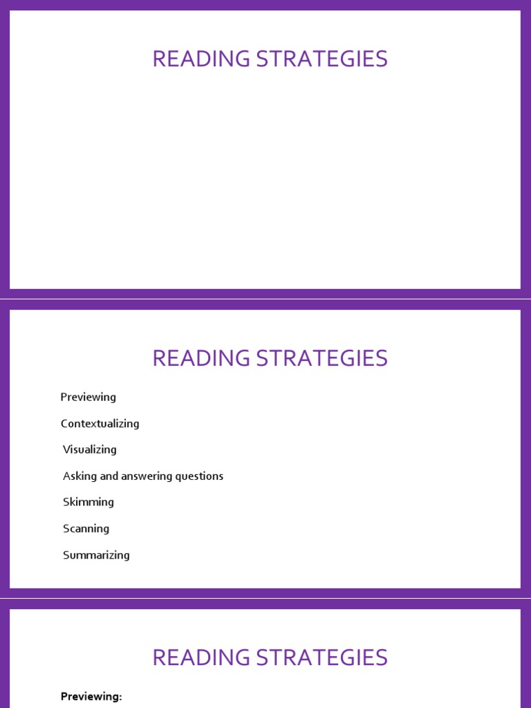 Essential Reading Strategies for Students | PDF | World Wide Web ...