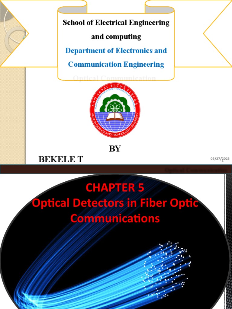 Chapter 5 Optical Detectors PDF Fiber Optic Communication Diode
