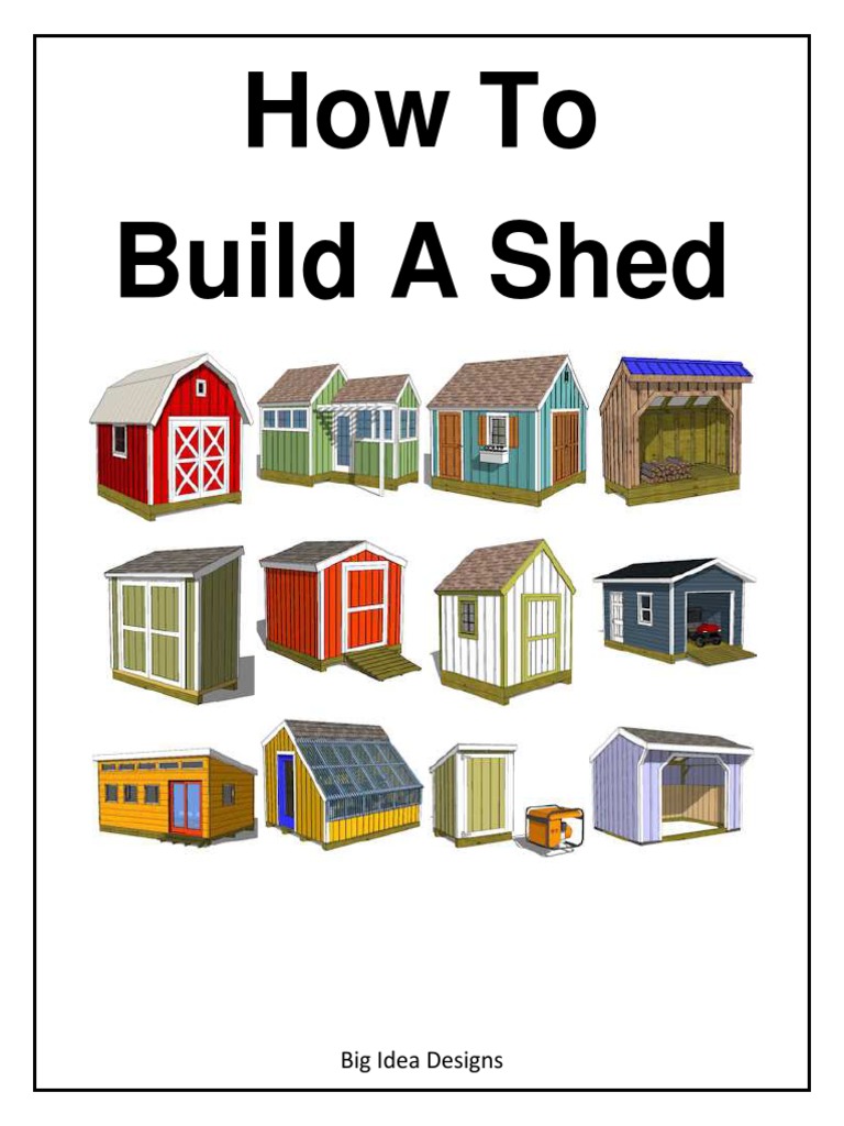How To Build A Shed Ebook | PDF | Framing (Construction) | Shed