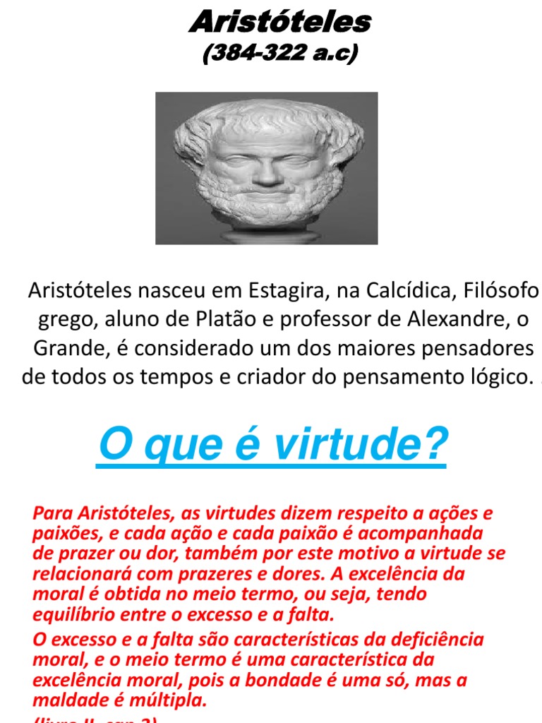 Virtudes segundo Aristóteles: equilíbrio moral | PDF