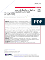 Cytokine Clearance With Cytosorb® During Cardiac Surgery: A Pilot Randomized Controlled Trial