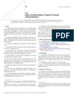 Specimen Preparation and Mounting of Tapes To Assess Surface Burning Characteristics