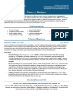 Benjamin Molulon Resume Character Design