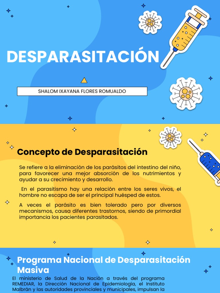 DESPARASITACION PDF Epidemiología Causas de la muerte