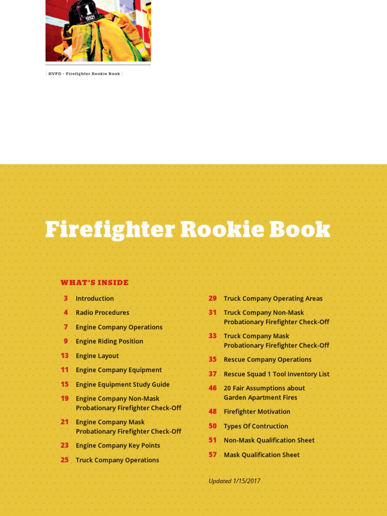 Firefighter Rookie Training Guide | PDF | Firefighter | Emergency ...