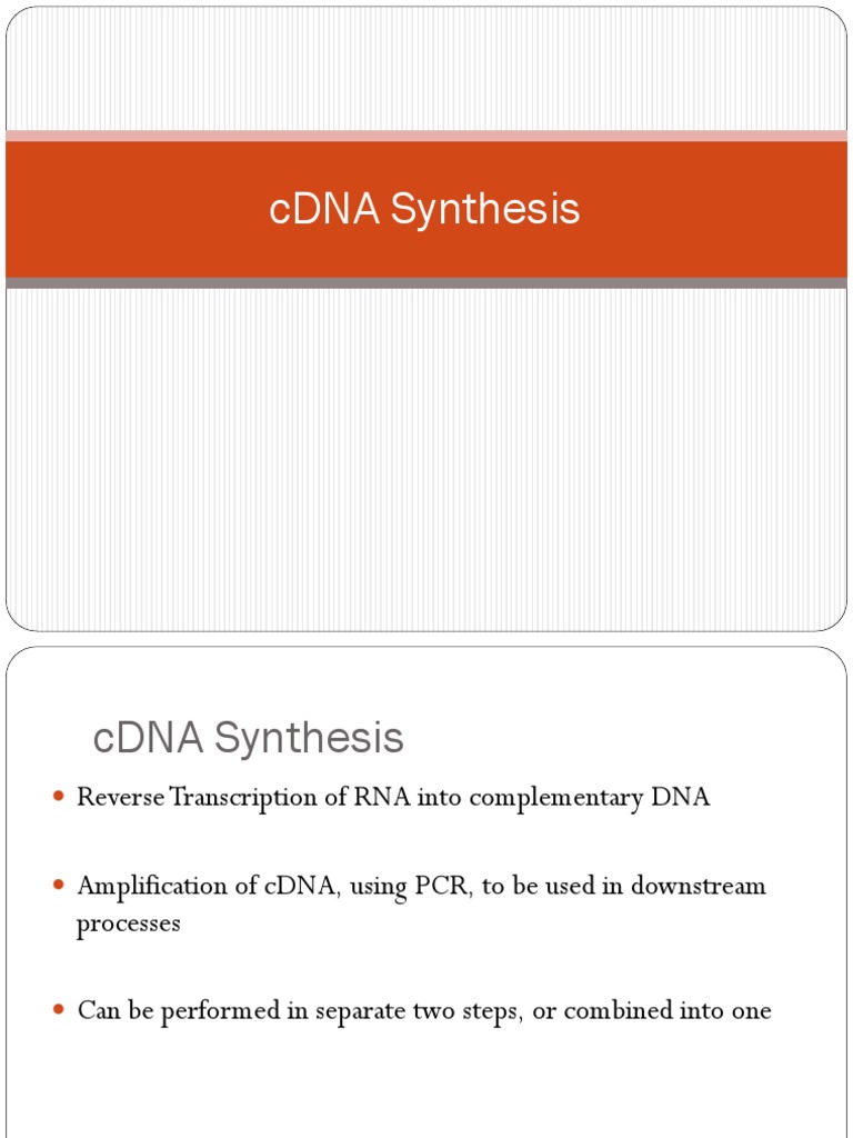 BT322 Lecture 2 CDNA Synthesis PDF
