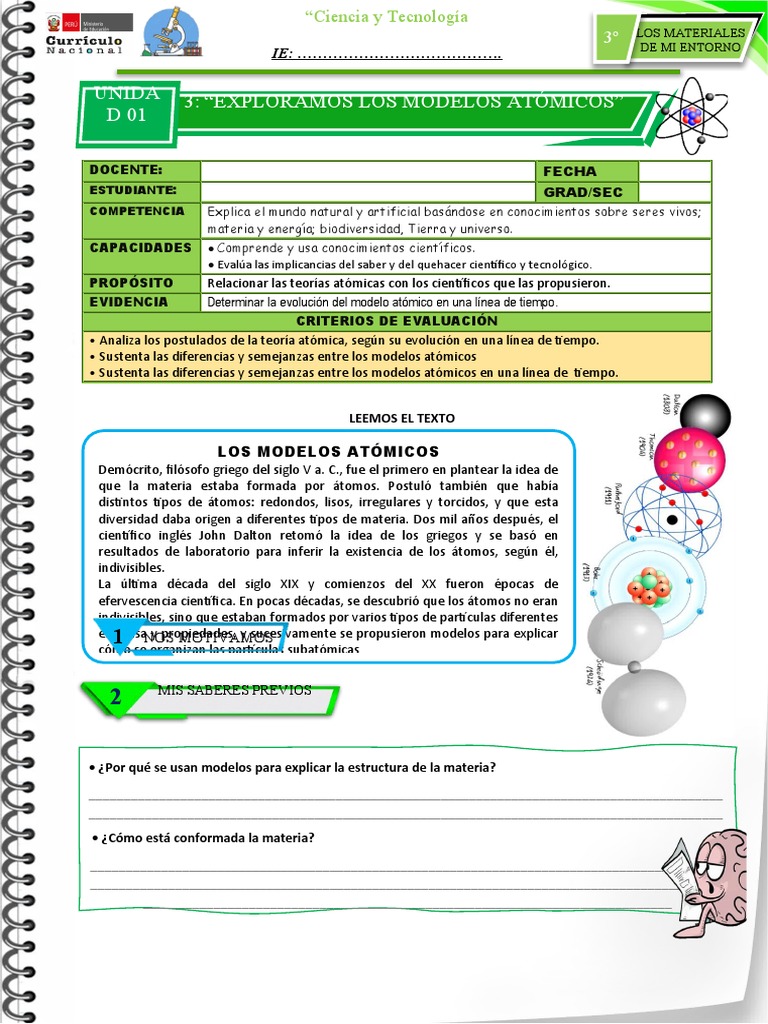 Modelos Atomicos Pdf Núcleo Atómico Configuración Electronica