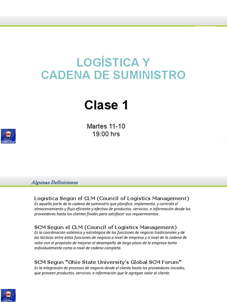 Logística y Gestión de la Cadena de Suministro | PDF | Gestión de la ...